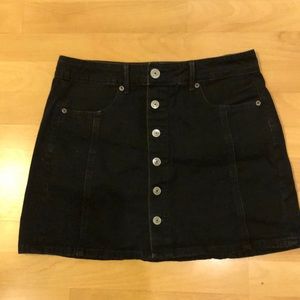 American Eagle High Rise A-line jean skirt size 8